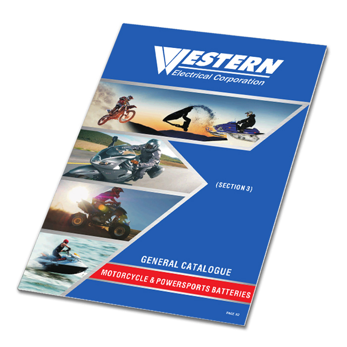 Western Electrical motorcycle battery catalog cover